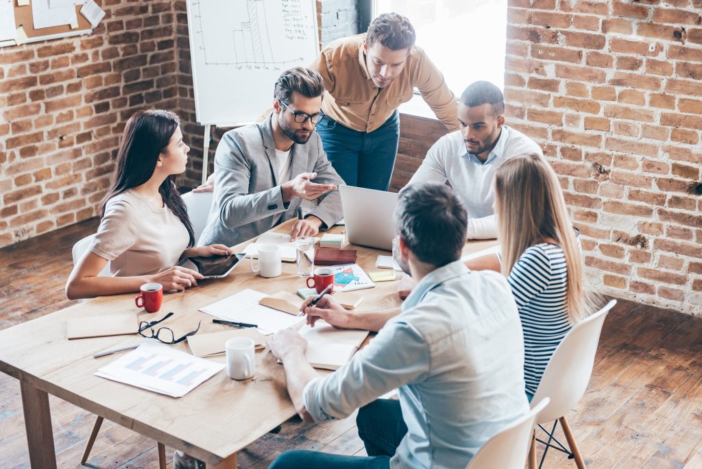Working as team.